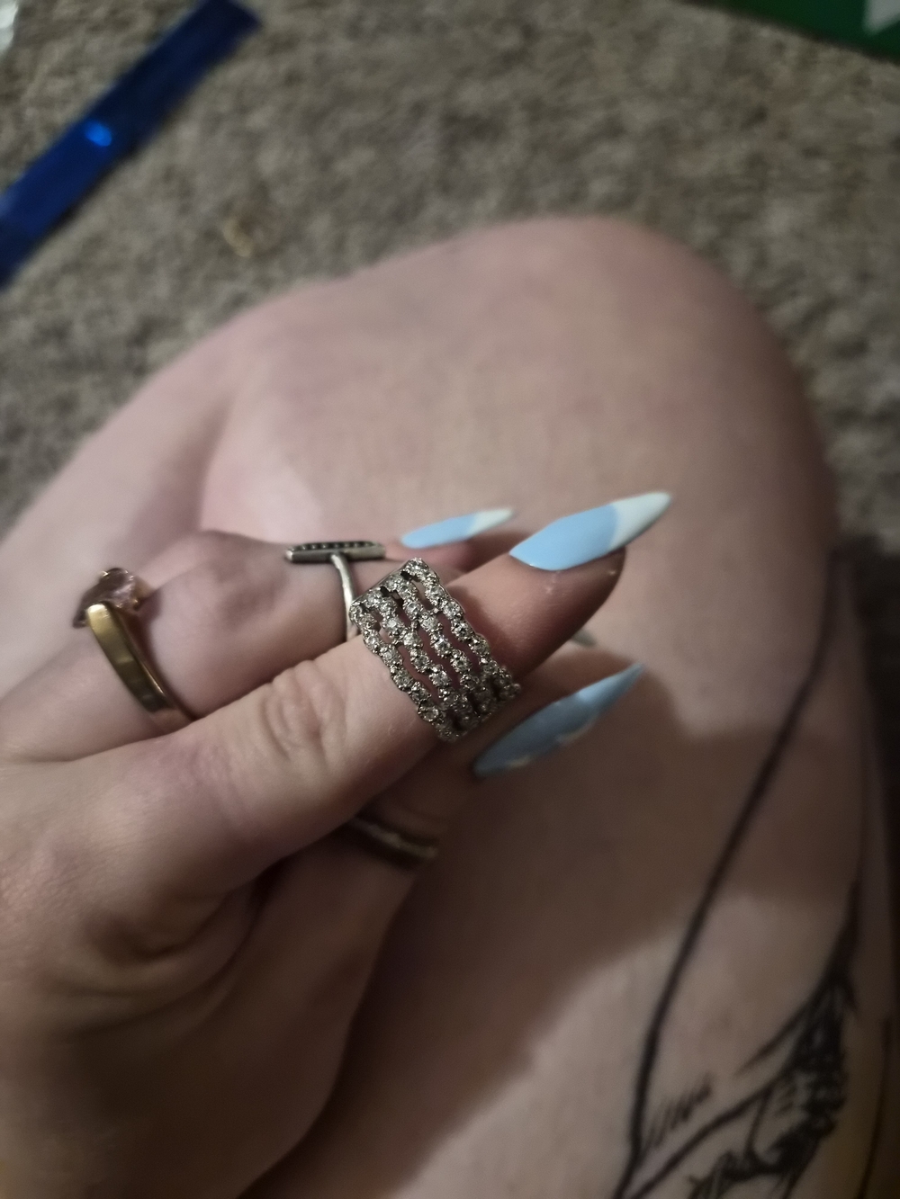 Sterling Silver Multi-Row Ring
